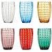 Zafferano Perle Bicchiere Colori Misti 2 - Vetro Colorato Soffiato A Bocca, 32 Cl, Lavorato A Mano - Set 6 Tumblers Artigianali Per Acqua O Cocktail - Foto miniatura 1