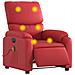 Lusso Casadino -  Poltrona Massaggio Elettrica Reclinabile Rosso Similpelle - Foto miniatura 2