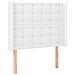 Testiera ad Orecchio Bianco 83x16x118/128 cm in Similpelle - Foto miniatura 3