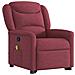 Poltrona Alzapersona Massaggio Reclinabile Rosso Vino Tessuto - Foto miniatura 4