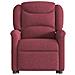 Poltrona Alzapersona Massaggio Reclinabile Rosso Vino Tessuto - Foto miniatura 5