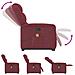 Poltrona Alzapersona Massaggio Reclinabile Rosso Vino Tessuto - Foto miniatura 9