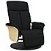 Poltrona Reclinabile Massaggiante con Poggiapiedi Nera Tessuto - Foto miniatura 1
