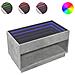 Tavolino da Salotto con LED Infinity Grigio Cemento 90x50x50 cm - Foto miniatura 1