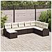 Set Divano da Giardino con cuscino 8 pcs Marrone Poly Rattan - Foto miniatura 2