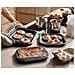 Set Di Tre Teglie Da Forno Nest Bake Antiaderenti Per Cottura Al Forno Impilabili Con Manici Per Presa Facile Colore Blu - Foto miniatura 2
