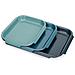 Set Di Tre Teglie Da Forno Nest Bake Antiaderenti Per Cottura Al Forno Impilabili Con Manici Per Presa Facile Colore Blu - Foto miniatura 1