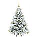 Albero di Natale artificiale con 150 LED Bianco 120 cm PE e PVC - Foto miniatura 4
