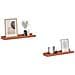 Scaffale da parete 2 pcs Rosso 40 x 9 x 3 cm Legno multistrato - Foto miniatura 3