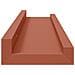 Scaffale da parete 2 pcs Rosso 40 x 9 x 3 cm Legno multistrato - Foto miniatura 8