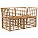 Loveseat da esterno 2 pcs Naturale e Bianco Crema polyrattan - Foto miniatura 3