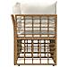 Loveseat da esterno 2 pcs Naturale e Bianco Crema polyrattan - Foto miniatura 5