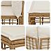 Loveseat da esterno 2 pcs Naturale e Bianco Crema polyrattan - Foto miniatura 7