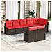 Set Divano da Giardino 8 pcs Marrone polyrattan - Foto miniatura 2