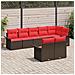 Set Divano da Giardino 8 pcs Marrone polyrattan - Foto miniatura 3
