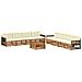 Set di divani da esterno con cuscino 9 pcs Naturale e Crema - Foto miniatura 1