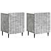 Armadio da Notte 2 pcs Grigio Cemento 43 x 34,5 x 52 cm - Foto miniatura 1
