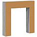 Cornice per camino Sonoma grigio 102 x 18 x 100,5 cm - Foto miniatura 8