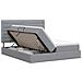 Letto con Contenitore Grigio Chiaro 200 x 200 cm Tessuto - Foto miniatura 1