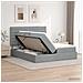 Letto con Contenitore Grigio Chiaro 200 x 200 cm Tessuto - Foto miniatura 2