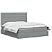 Letto con Contenitore Grigio Chiaro 200 x 200 cm Tessuto - Foto miniatura 3