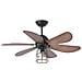 Faro Faro 33703 Noce Ventilatore Da Soffitto Con Luce Chicago - Foto miniatura 6