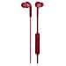 Vibe Wireless Cuffie Auricolari Bluetooth con Cavo con Microfono e Telecomando Integrati Colore Rosso rubino - Foto miniatura 2