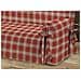 Copridivano Con Laccetti Disegno Scozzese Colore Rosso Modello O.B. 2 Posti Rosso - Foto miniatura 2
