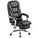 Sedia Ufficio Pacific in Similpelle - Poltrona Studio Carico Max 150 kg I Sedia Pc Imbottita e Regolabile I Poltrona Ufficio Ergonomica con Poggiapiedi e Ruote Antiattrito Nero - Foto miniatura 1