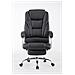 Sedia Ufficio Pacific in Similpelle - Poltrona Studio Carico Max 150 kg I Sedia Pc Imbottita e Regolabile I Poltrona Ufficio Ergonomica con Poggiapiedi e Ruote Antiattrito Nero - Foto miniatura 2