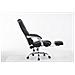 Sedia Ufficio Pacific in Similpelle - Poltrona Studio Carico Max 150 kg I Sedia Pc Imbottita e Regolabile I Poltrona Ufficio Ergonomica con Poggiapiedi e Ruote Antiattrito Nero - Foto miniatura 3