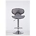Sgabello Design Cucina Las Vegas V2 I Sedia Sgabello Imbottita In Tessuto I Sgabello Girevole E Regolabile Con Schienale 62-82 CM Grigio Chiaro - Foto miniatura 1