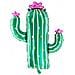 Partydeco - Palloncino Alluminio Cactus In Fiore - Foto miniatura 1