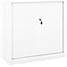 Armadio Con Ante Scorrevoli Bianco 90x40x90 Cm In Acciaio - Foto miniatura 1