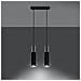 Lampada A Sospensione In Cemento Borgio 2 Sollux Nero 900x300x60 Mm Cemento - Foto miniatura 12