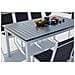 Tavolo Da Giardino Allungabile Alluminio + 8 Sedie Textilene Bianco Arezzo - Foto miniatura 6