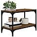 Mobile Tv Rovere Marrone 60x33x41cm Legno Multistrato E Acciaio - Foto miniatura 4
