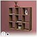 Libreria Rodrigo, Mobile Con Ripiani, Biblioteca Da Ufficio, 100% Made In Italy, Rovere, Cm 90x25h90 - Foto miniatura 4