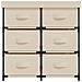 Armadietto con 6 Cassetti 55x29x55 cm Crema in Acciaio - Foto miniatura 2