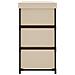Armadietto con 6 Cassetti 55x29x55 cm Crema in Acciaio - Foto miniatura 3