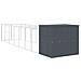 Casetta Cani Con Corsa Antracite 214x865x181 Cm Acciaio Zincato - Foto miniatura 4