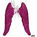 Decorazione Natalizia Ali D'angelo Fucsia Plastica Porporina 12,5 X 15 X 2,5 Cm (24 Unità) - Foto miniatura 1