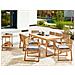 Set Da Pranzo Legno Massiccio Blu Marino Sassari Ii - Foto miniatura 1