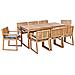 Set Da Pranzo Legno Massiccio Blu Marino Sassari Ii - Foto miniatura 2