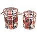 Pouf Contenitori Da Interno Con Decorazione Bandiera Inglese Set 2 Pezzi - Foto miniatura 2