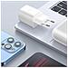 Caricabatterie 2x Usb-c Gan 65w + 1x Usb 18w Carica Rapida Compatto, Bianco - Foto miniatura 2
