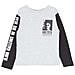 T-shirt hp21-0879a gris-2a Ragazzo - Foto miniatura 1