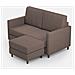 Divano Karay 2 Posti Medio (due Sedute Da 70cm) + Pouf Misure Esterne L. 158 P. 145 Colore Talpa - Foto miniatura 1