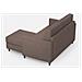 Divano Karay 2 Posti Medio (due Sedute Da 70cm) + Pouf Misure Esterne L. 158 P. 145 Colore Talpa - Foto miniatura 5