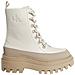Flatform Lace Up Boot Stivaletti Pelle Scarpe Donna Beige Eu 40, Yw0yw01110 0f7 - Foto miniatura 1